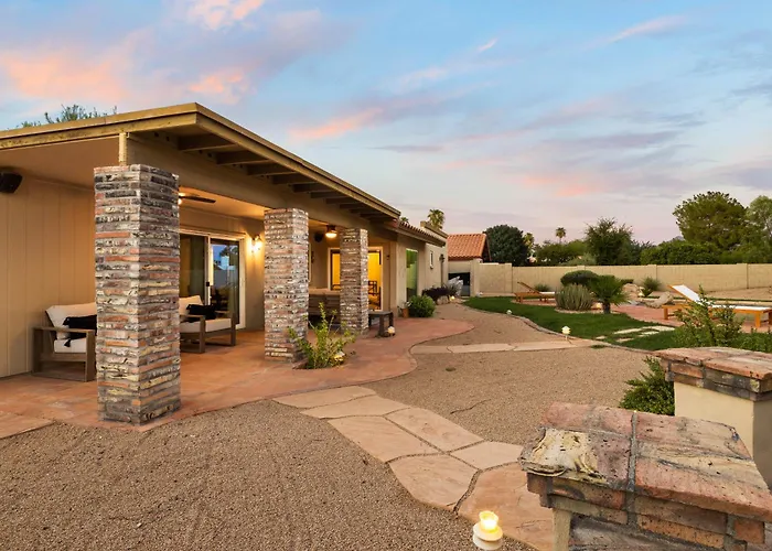 Sparkling Pool Poker Table And Relaxation At Sweetwater Holiday home Scottsdale